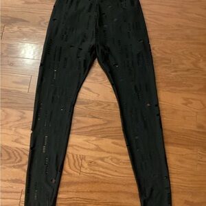 Black Peek Hole Leggings